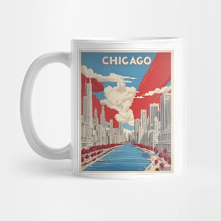 Chicago Illinois United States of America Tourism Vintage Poster Mug